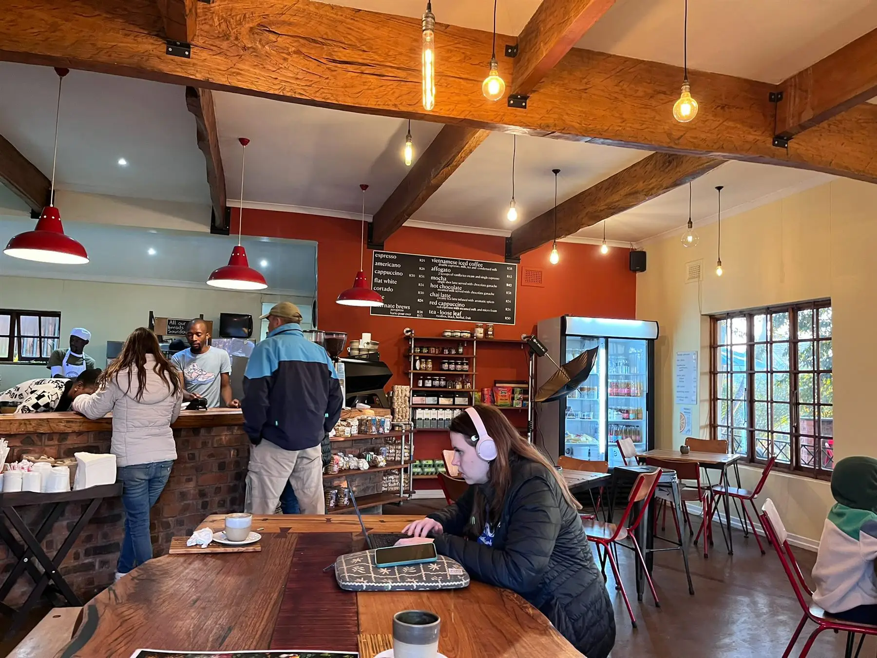 Locals gathered around the tables at The Upper Millstone